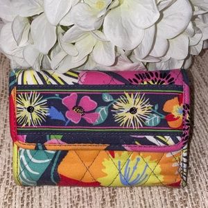 Vera Bradley Tri-Fold Wallet in "Jazzy Blooms"